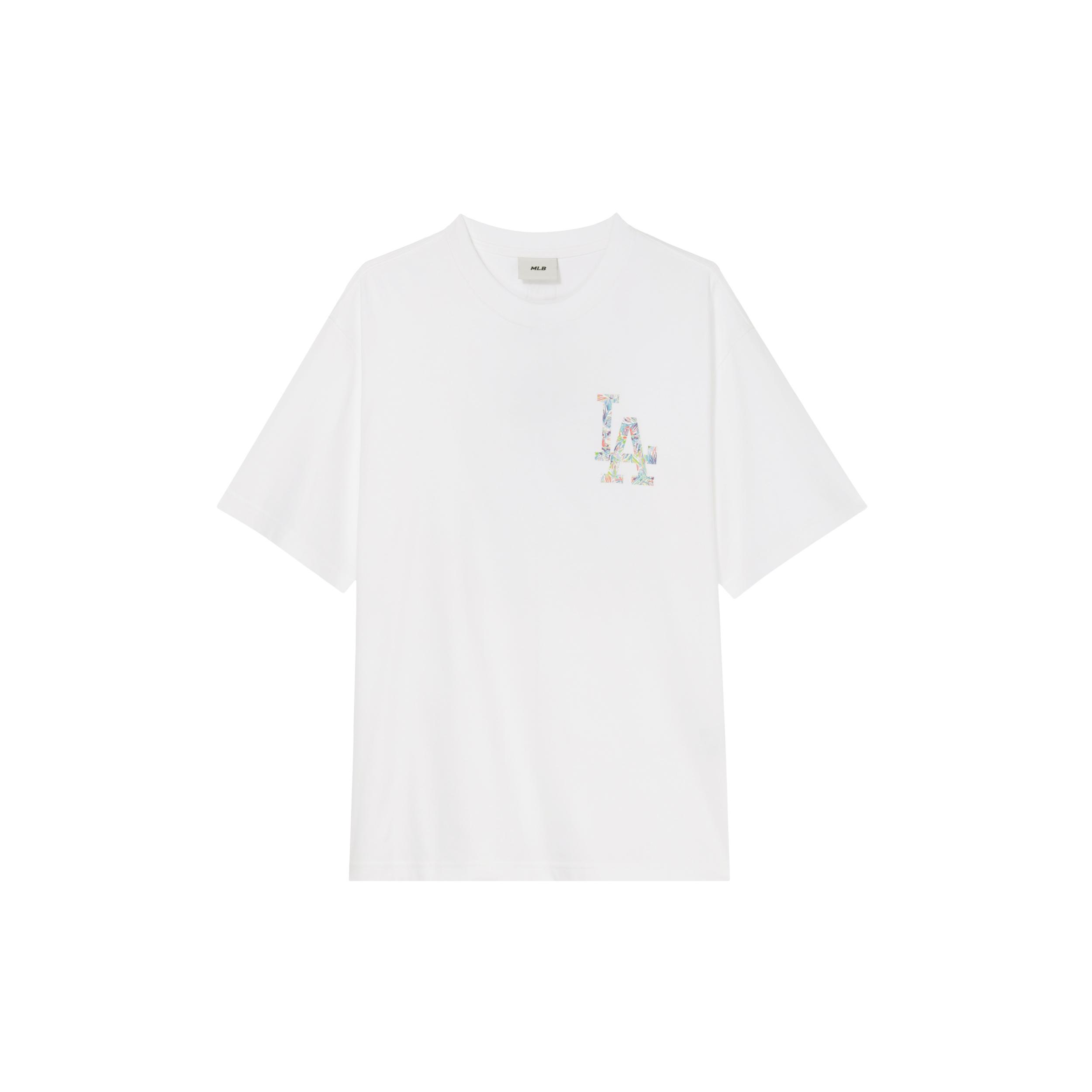 MLB Los Angeles Dodgers T Shirts Unisex Ivory Crew Neck Moderate Straight Fit 3ATSX0543-07IVS XXL