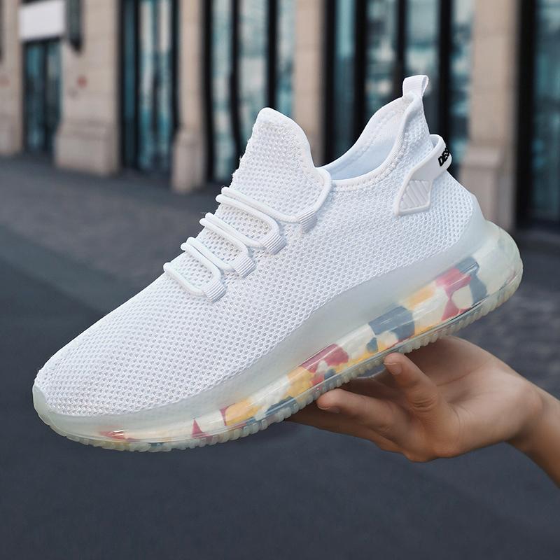 

YRZL Обувь для широких ног для мужчин Ширина Удобные кроссовки Дышащая сетка Легкая обувь для ходьбы Нескользящая Повседневная уличная обувь 39 белый