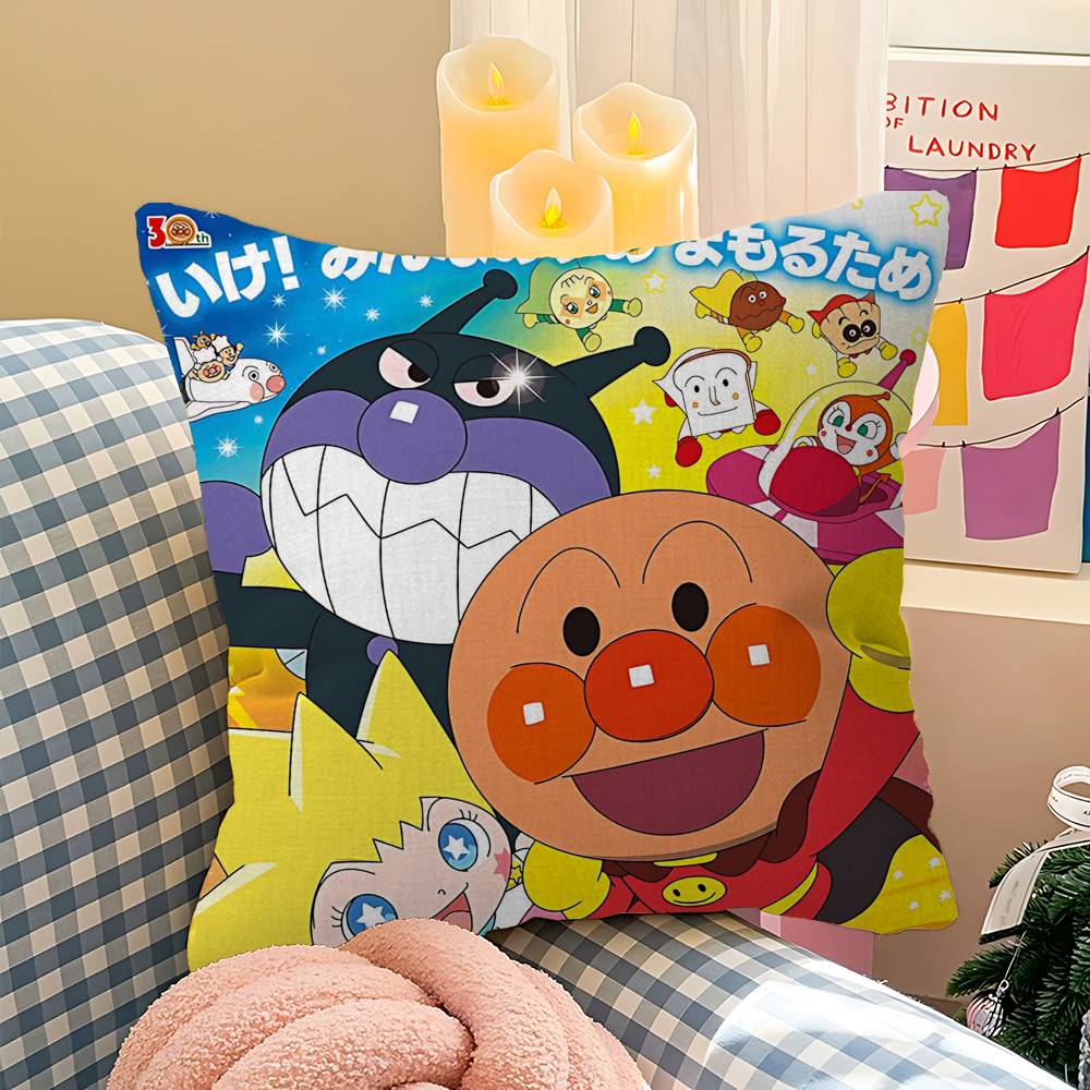 Children Anime Anpanman Personalized Picture Text Home Decorative Pillows Household Gifts 45X45Cm