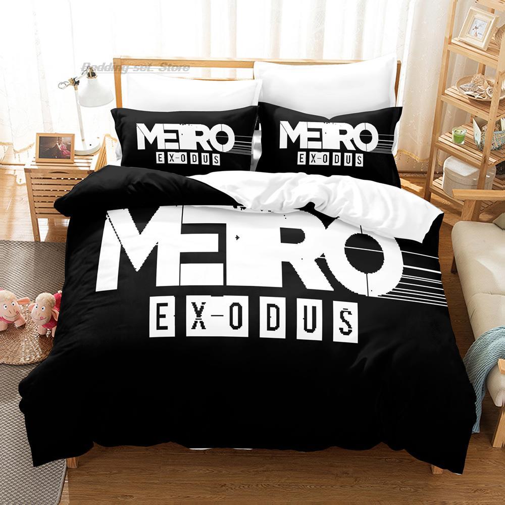 Metro Exodus Bedding Set Single Twin Full Queen King Size Bed Set Aldult Kid Bedroom Duvetcover Sets 3D Print Game Bed Sheet Set
