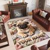 Pug Theme Crystal Velvet Floor Rug Personalized Custom Name Text Warm Carpet Home Decoration