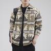 Autumn and Winter Men's Thickened Woolen Long-sleeved Plaid Contrast Casual Jacket