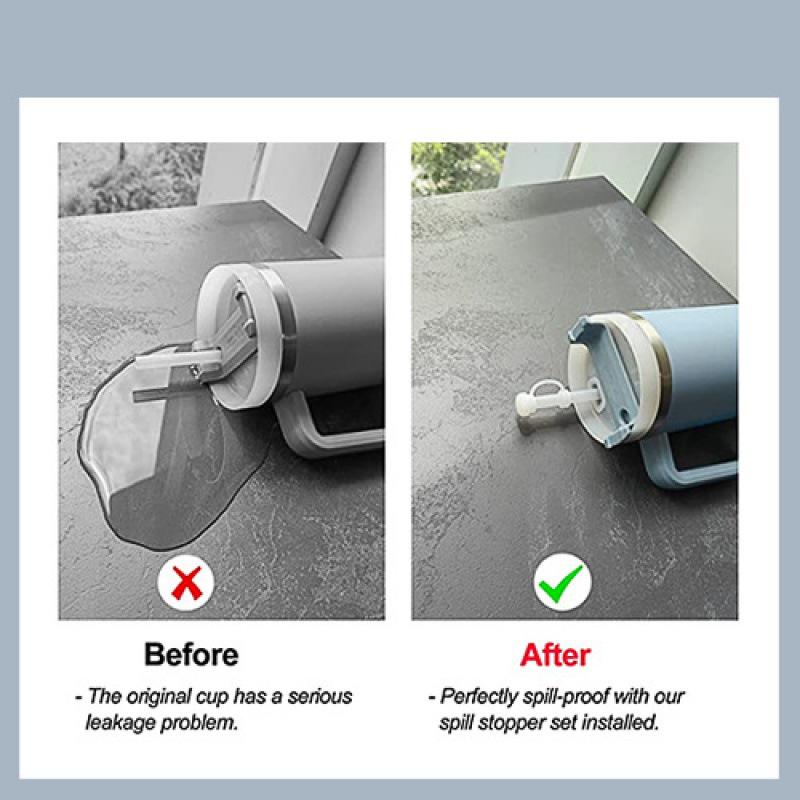 6dílná sada silikonových čepiček na brčka ve více barvách, cestovní zátky proti vytečení