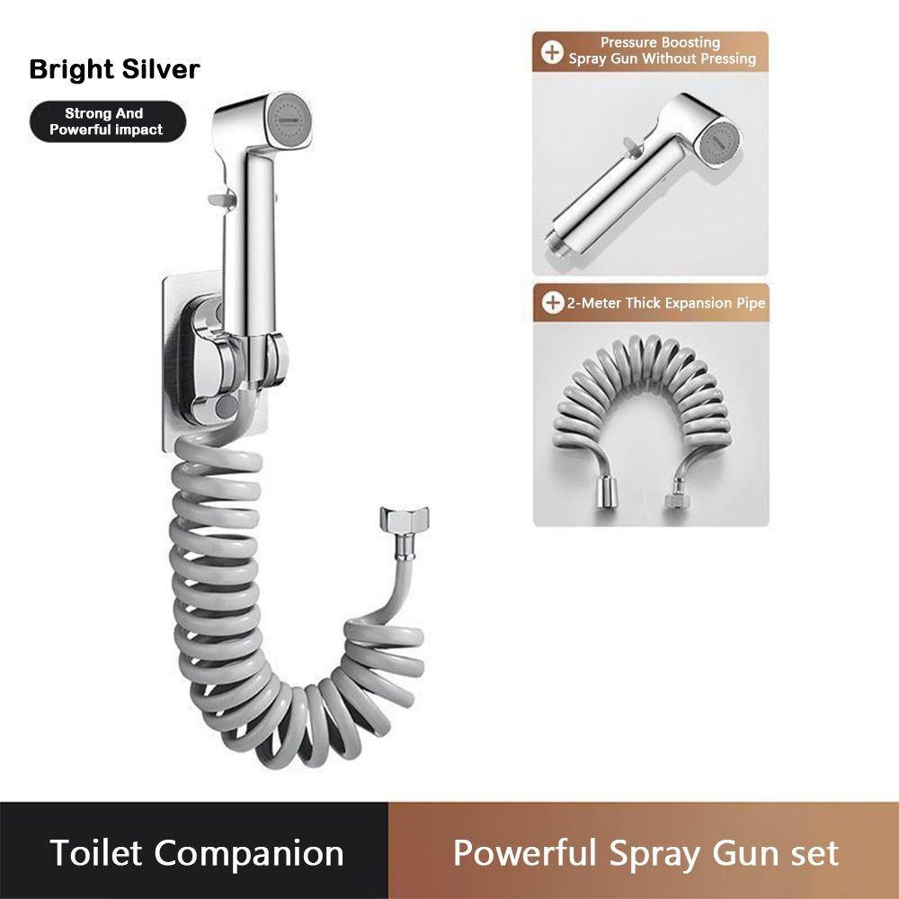 Stainless Steel Toilet Companion Luxury Design High Pressure Flush Spray Two In One Easy To Install Bidet Nozzle