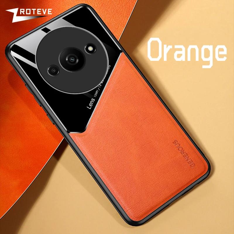 

Для Redmi A3 A3x чехол из искусственной кожи автомобильный магнитный жесткий чехол из ПК для Xiaomi RedmiA3 Xiomi RedmiA3x противоударные чехлы для телефонов For Redmi A3x оранжевый