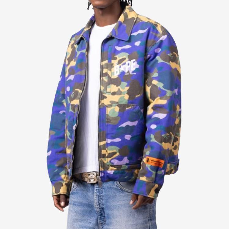 Bape X Heron Preston Mix 1st Camo Duck Trucker Jacket 1I23-141-902