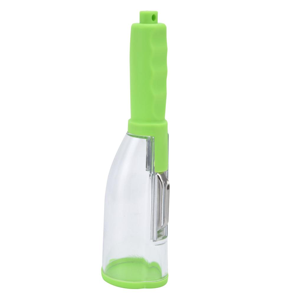 Oppbevaringsskreller Husholdnings Fruktskreller med Oppbevaringsboks Grønnsaksskrellingsverktøy for Hjemmekjøkken