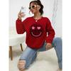 Leopard Print Happy Face Love Printed Sweatshirt Women's Hoodie Autumn Shirt Street All-match Women's Pullover