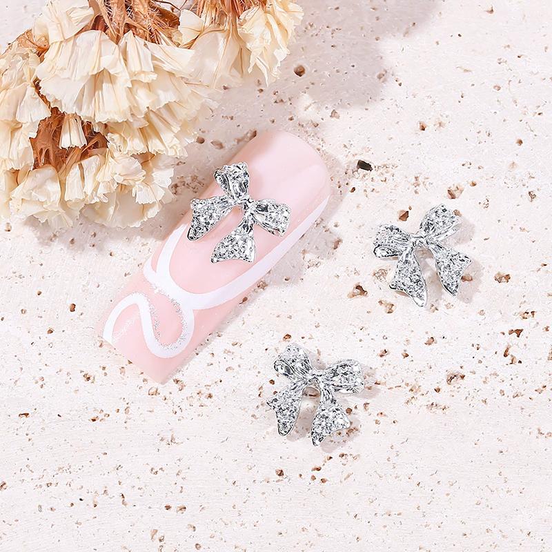WTEMPO Elegant Bow Shaped Design Nail Art Decorations Kit DIY Crafts Making Supplies Festive Home Indoor Outdoor Wedding Party Ornaments
