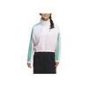 Adidas Neo Striped Color Block Zip Retro Sports Stand Collar Jacket Women Jacket White Pink HY2679