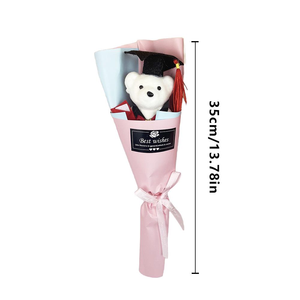 Doctor Bear Graduation Plush Bouquet - Children's Celebratory Souvenir Doll