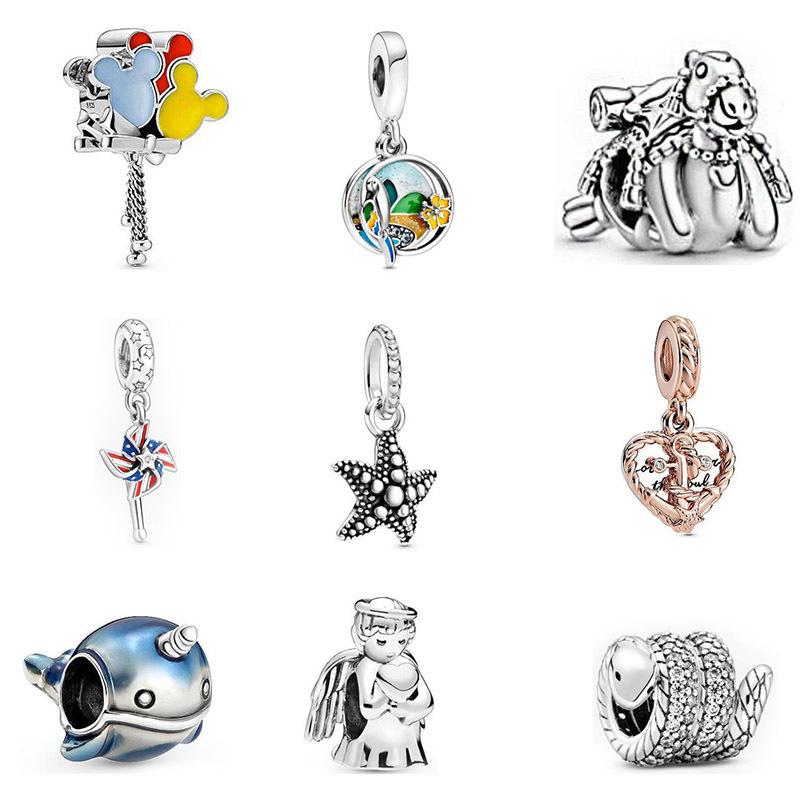 

Модные бусины Флуоресцентный клей нарвала Бусины в форме сердца Ангел Ретро DIY Рождественские бусины ветряной мельницы