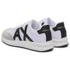 Emporio Armani Leather Round Toe Lace-Up Thick Sole Low-Top Casual Shoes Men Sneakers Gray White XUX071XV527K488