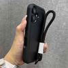 Luxury Solid Color Lanyard Soft Phone Case For iPhone 16 15 14 13 12 11 XS Pro Max Plus XR Camera Protection Shockproof Cover
