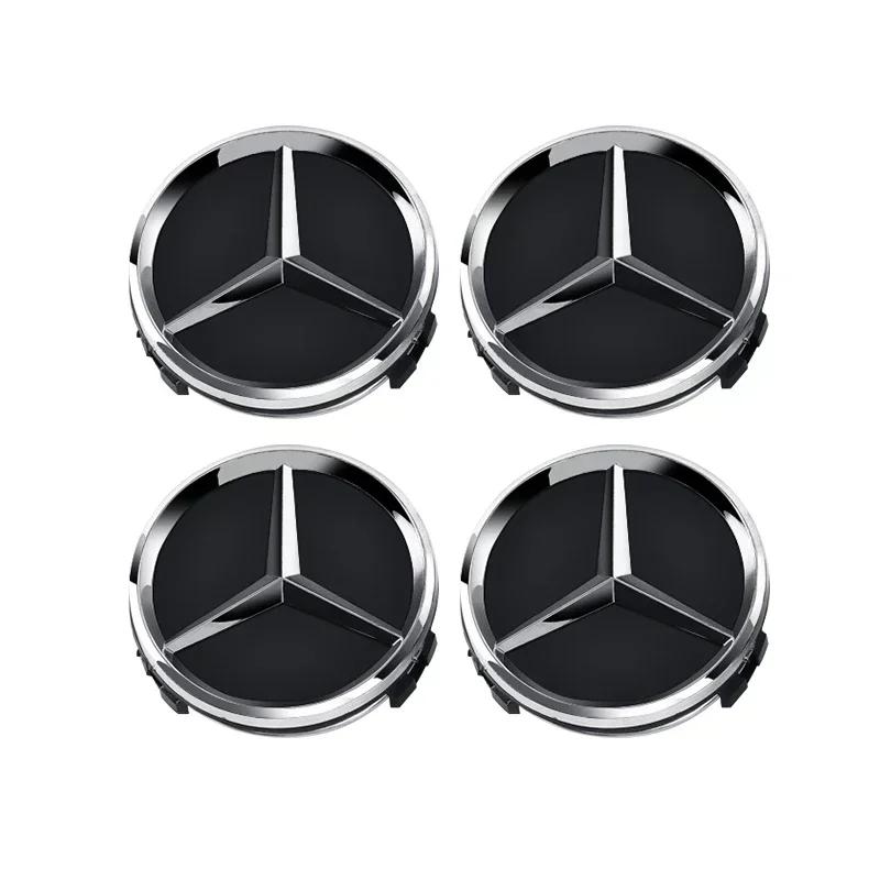 4pcs 60mm Car wheel Hub Cap Emblem badge  Mercedes Benz C180 E300 GLC W163 W166 W167 W204 W205 W212 W213 X253 W117 W176 W164