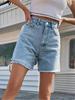 Trendy European & American Women's High-Waist Denim Shorts - Loose, Slimming Fit