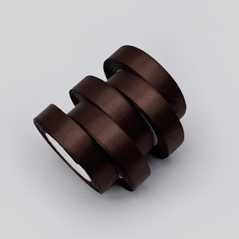 2.5cm Polyester Woven Ribbon for Flower Gift Packaging, Wedding Cakes, and Decorations in Silk Colors