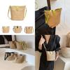 Elegant Pvc Bucket Bag 2024 Trendy Woven Design National Style Crossbody