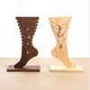 Large Capacity Wooden Necklace Frame Foot Shaped Jewelry Storage Rack  Tabletop