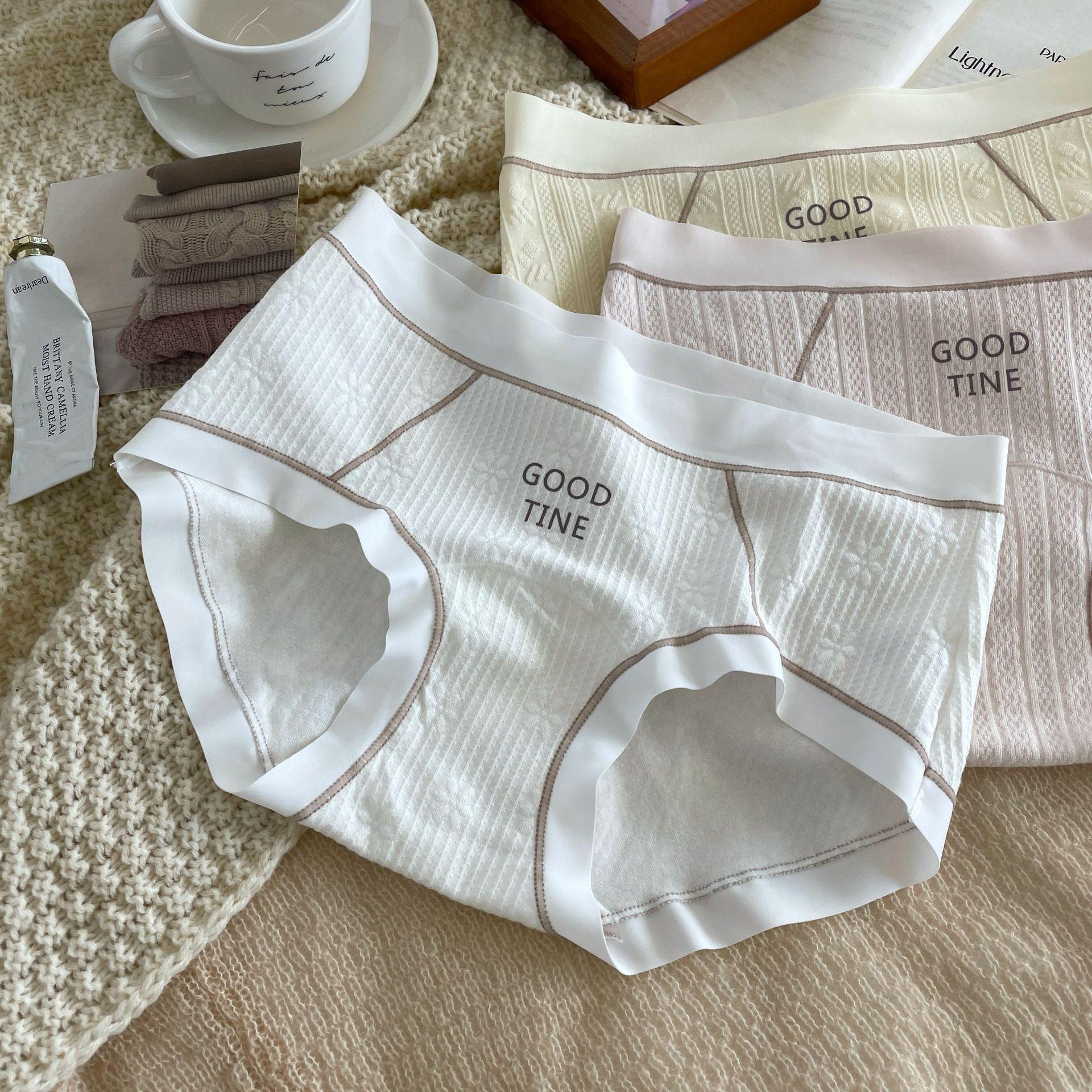 Женские весенне-осенние хлопковые трусы 7A, устойчивые к бактериям, бесшовные M