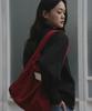 The Green Lab Boucle Wool Pouch Shoulder Bag Set [Coral Red]