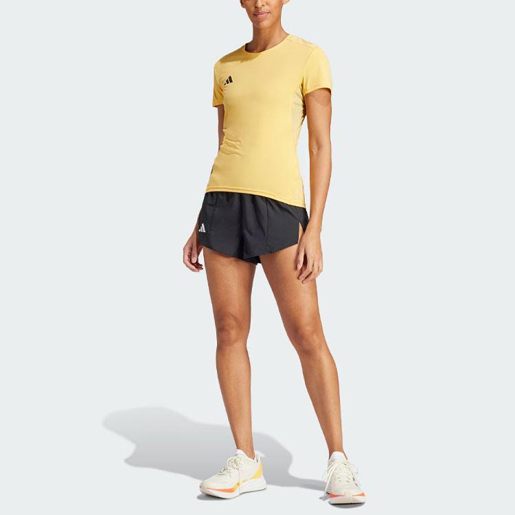 adidas Adizero Essentials T-Shirt Women Tops Yellow IR7125