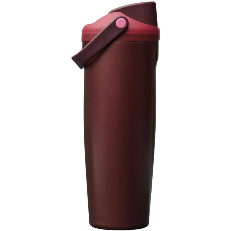

1PC 30oz thermos cup 304 stainless steel fruit cup portable bouncing cup portable double drinking cup straw cup 30 OZ чорний