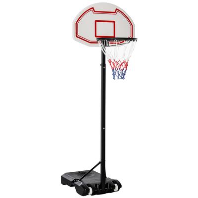 Basketball Hoop Outdoor with Wheels 155-210 Cm Height Adjustable, Portable Basketball Stand with Wheels, Portable Basketball Hoop PE+Steel