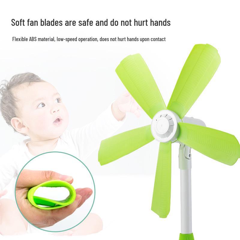 Zhonglian Vertikální podlahový ventilátor: Pětilopatkové měkké čepele, bez síťového krytu, ideální do obývacího pokoje, na kolej, do ložnice nebo na pracovní stůl.