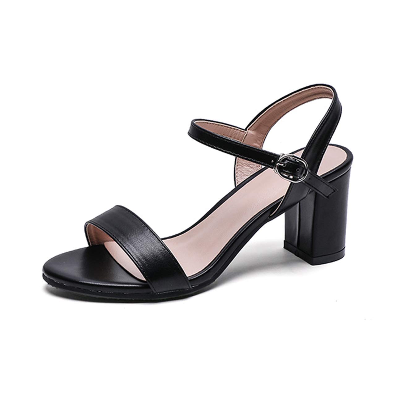 

Босоножки ZUYEE на ремешках с толстым каблуком 7 см, идеально подходящие для красивых ног и легкой ходьбы, женские каблуки, черные, (23,0 см),