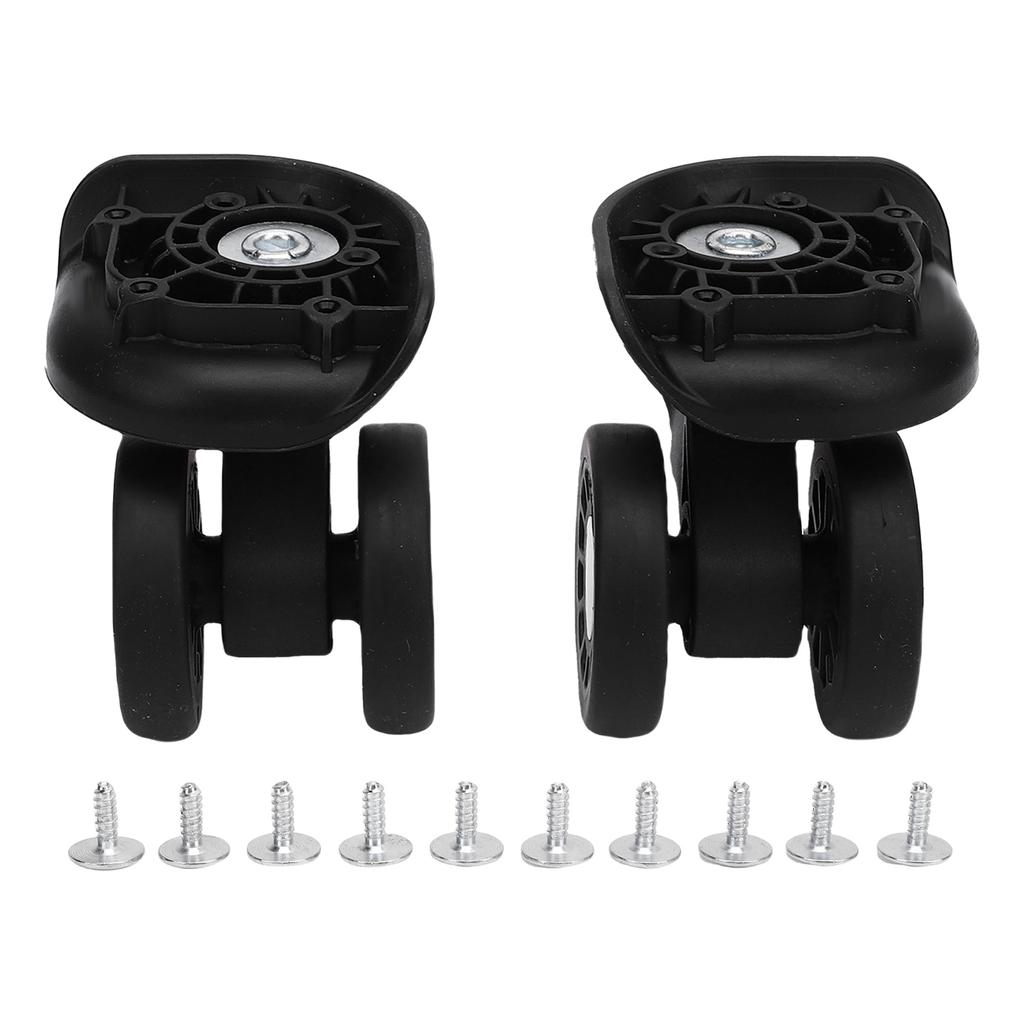 1 Pair Luggage Suitcase Wheels Trunk Luggage Wheels Spare Part Universal Wheel Replacement Silent Double Row