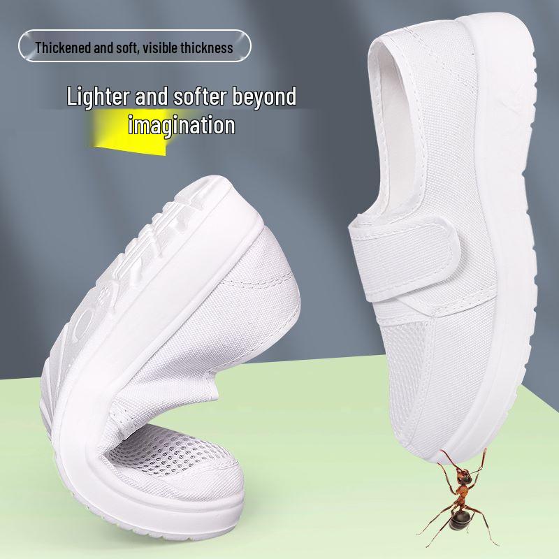 Anti-Static Velcro Mesh Shoes with Thick PU Sole for Cleanroom and Laboratory Use