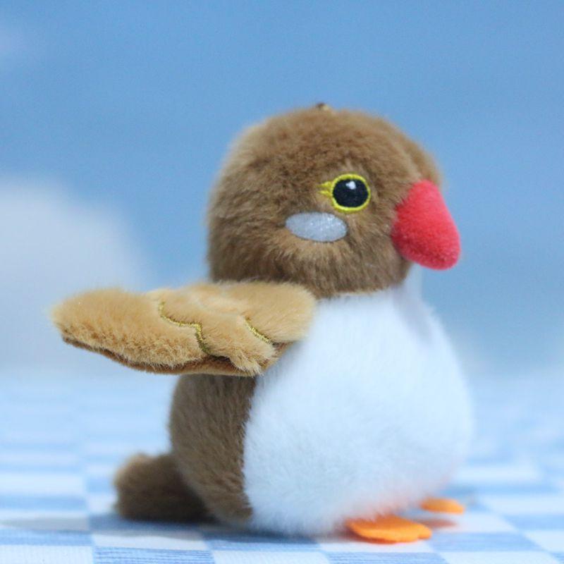 1pc Cute Lifelike Bird Plush Toy Soft Parrot Penguin Stuffed Plushies Keychain Simulation Animals Pendant Gift for Birthday