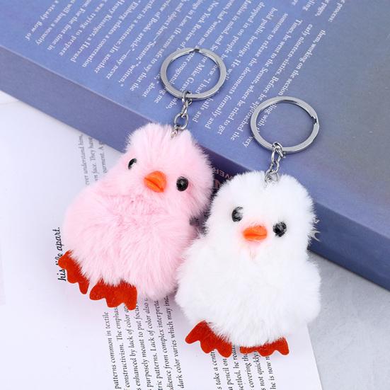 Chick Keychain Compact Size Plush Animal Keychain Bag Chain Charm Key Chain Backpack Keys Pendant Accessories