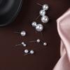 New Round Shape Pearl Earrings 4mm 5mm 6mm 8mm 10mm 12mm Elegant Round Ball Earrings Jewelry Accessories Ear Stud Women