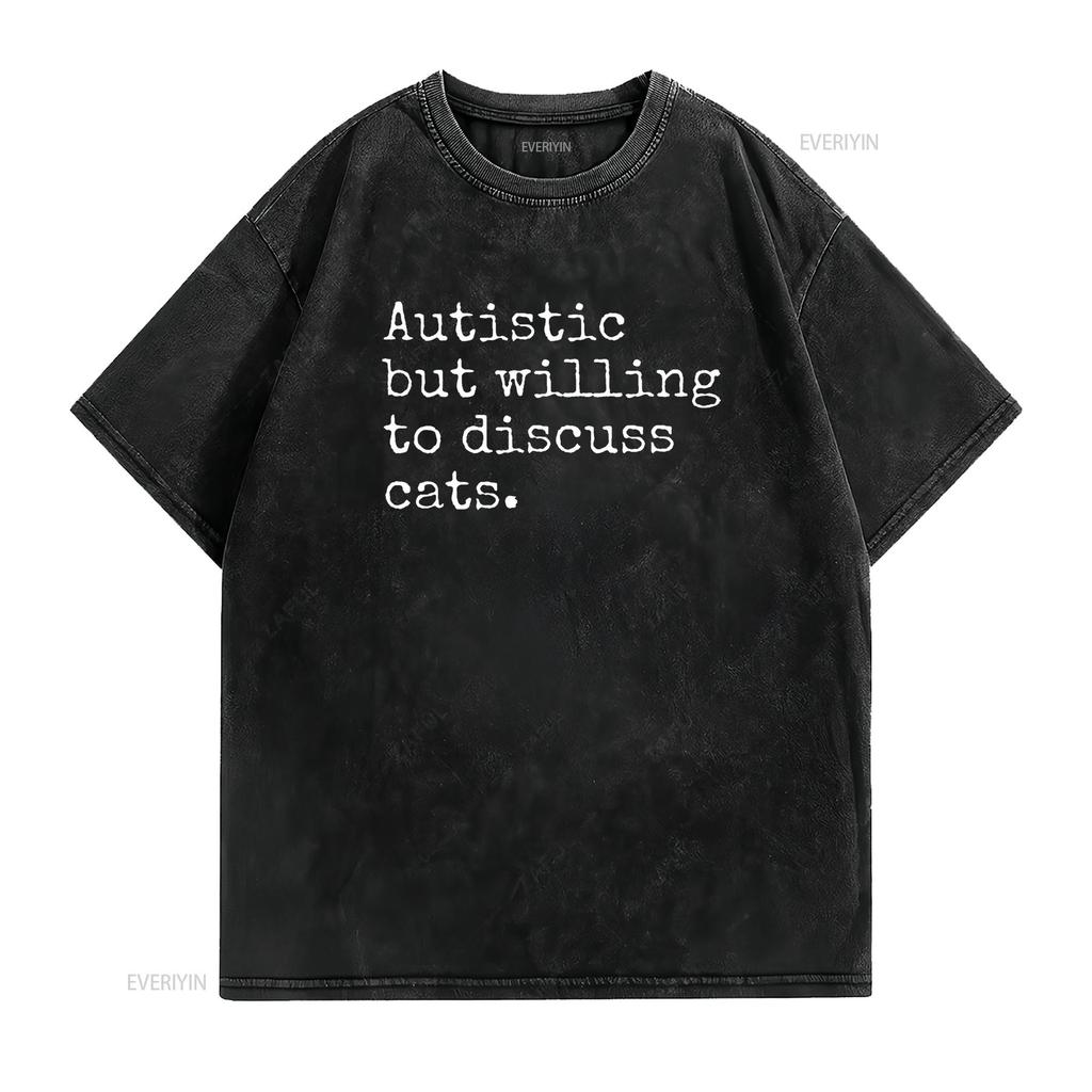 Autism Autistic Asd Aspie Feline Animal Kitten Cat Unique T Shirt for Women Trendy and Fashionable with Bold Prints Vintage