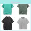 Vintage gewachstes Baumwoll-T-Shirt mit entspannter Passform für lässige Streetwear Herren Damen