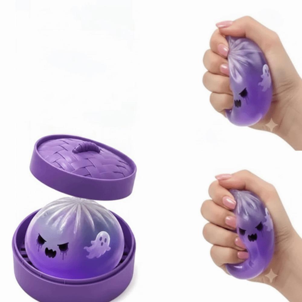 With Steamer Dumplings Squishy Toy Slow Rising Finger Suction Dumpling Sensory Toy Realistic Soft Fidget Squishy Bun Adults&Kids
