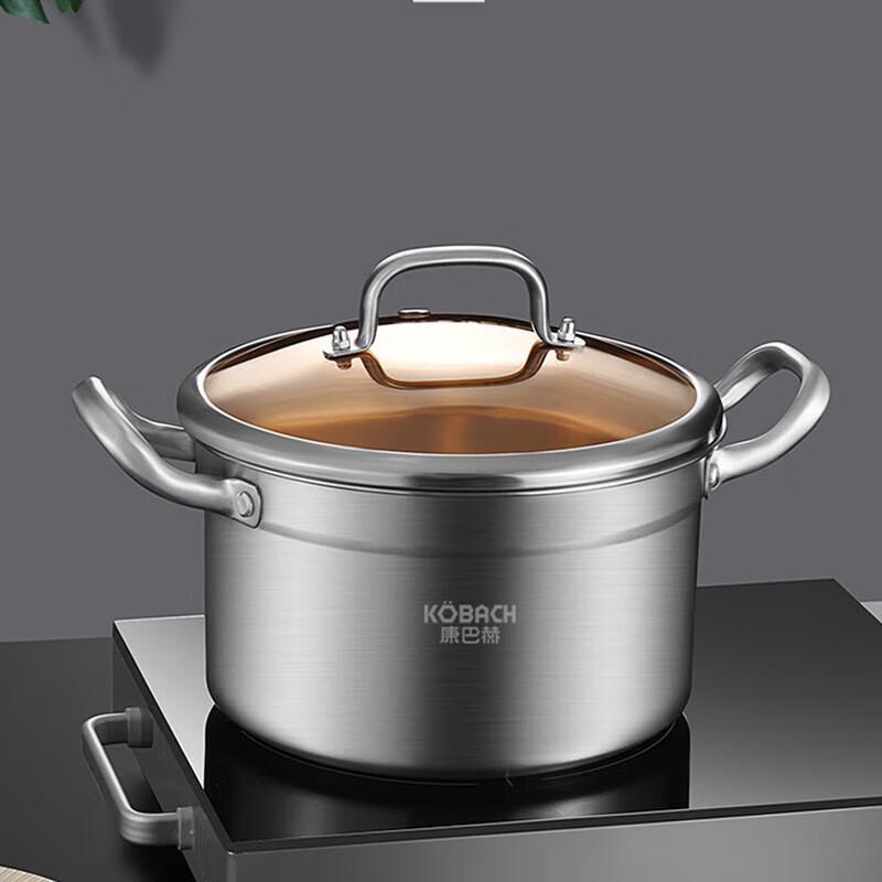 KOBACH 304 Stainless Steel Double-Handle Soup Pot
