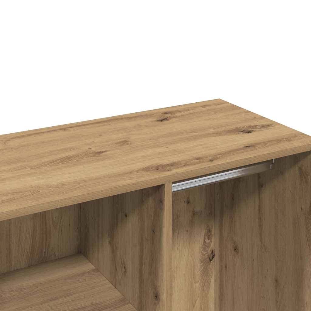 Artisan Oak Ankle Cabinet 31.5 X 15.7 X 25.6 In (L X D X H) Engineered Wood