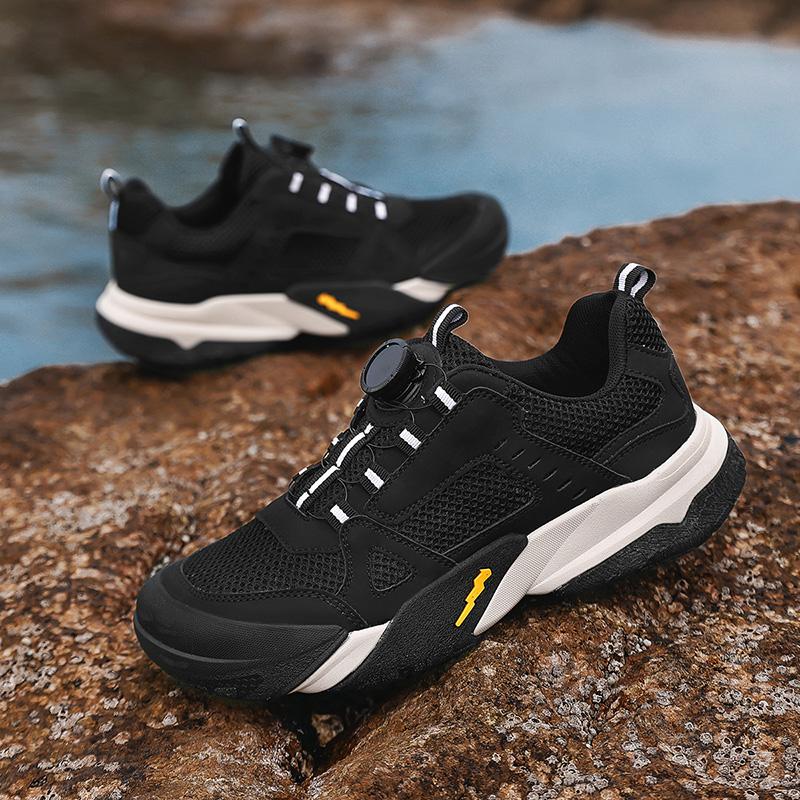 

Anti Collision Toe Outdoor Men s Shoes High-quality and Comfortable Sports Mesh Shoes Anti Slip Thick Soled Hiking Travel Shoes 44 чорний