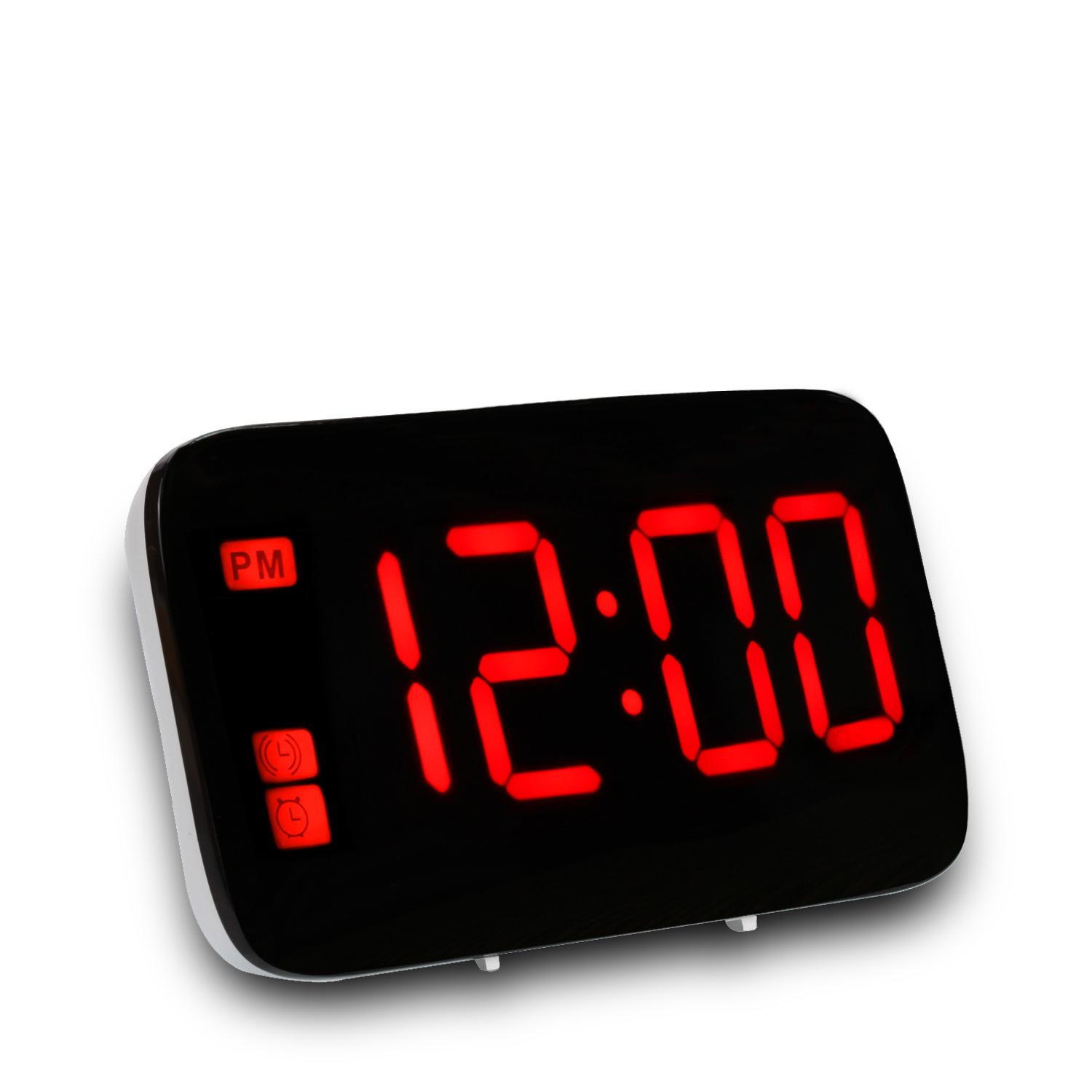 

Digital LED Display Voice Control Alarm Clock for Study Office Bedroom red#0