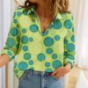 Trendy Women's Polka Dots Print Long Sleeve Shirt Button Down Casual Blouse Streetwear Autumn Stylish Female Tops Shirt