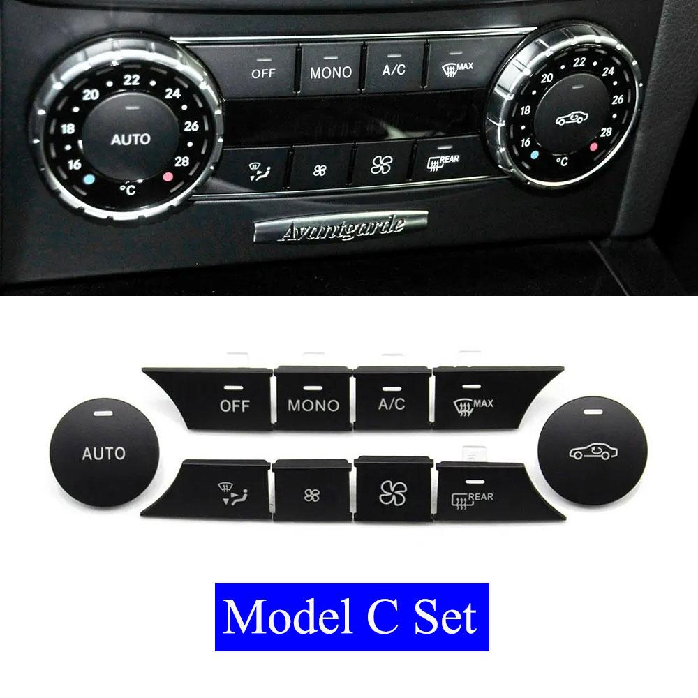 Central Console Air Conditioning Volume Key Heater AC Button Accessories For Mercedes Benz C GLK Class W204 X204 C180 C200 C300