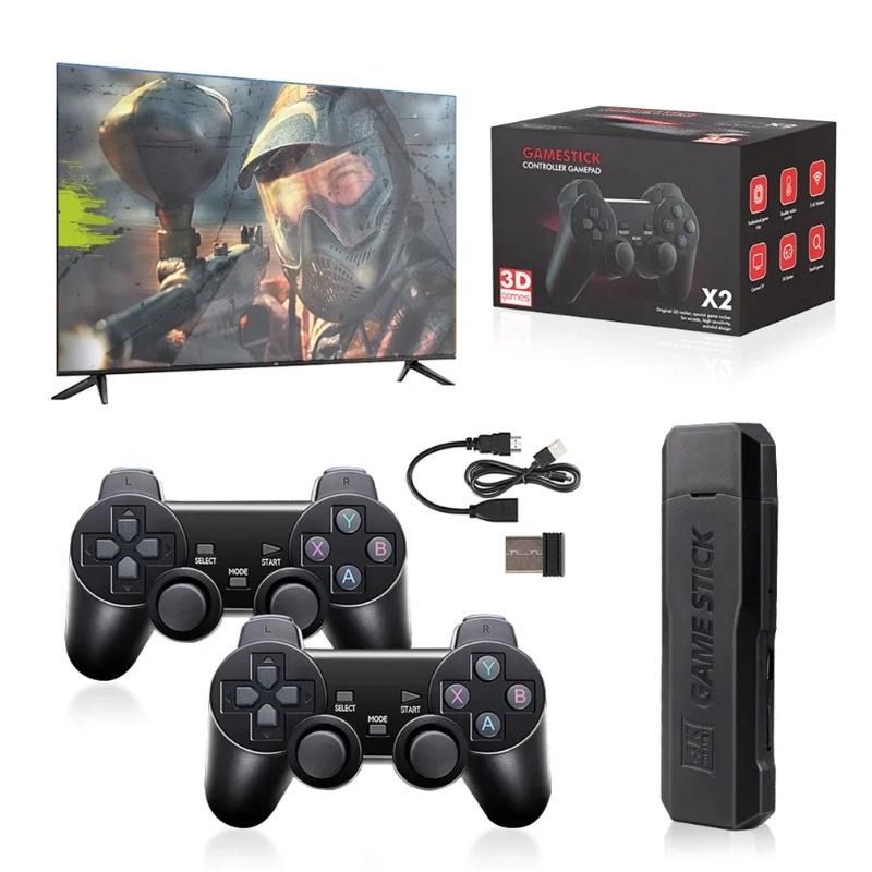 Retro X2 Plus GD10 Pro 4K Video Game Console, Wireless Controller, 50 TV Emulator for PS1/N64/DC, 256G, 128G, 64G