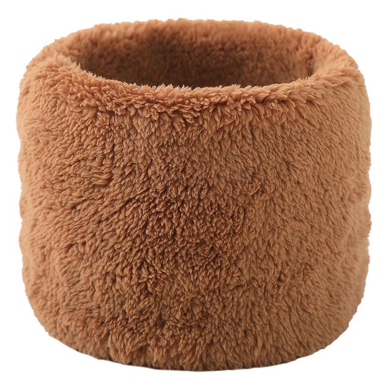 New High Quality Winter Warm Velvet Neck Ring Scarf For Women Men Solid Color Soft Neck Warmer Vintage Circle Snood Scarves