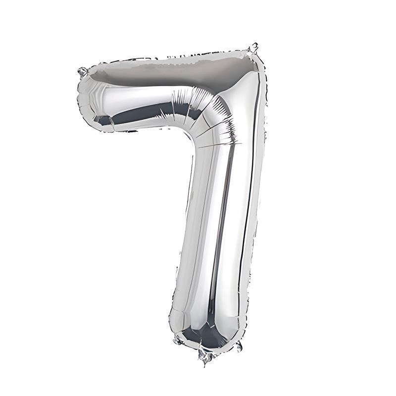 32-Inch Body Shaping Numeric Balloons - Gold & Silver, Floating Birthday & Celebration Decor