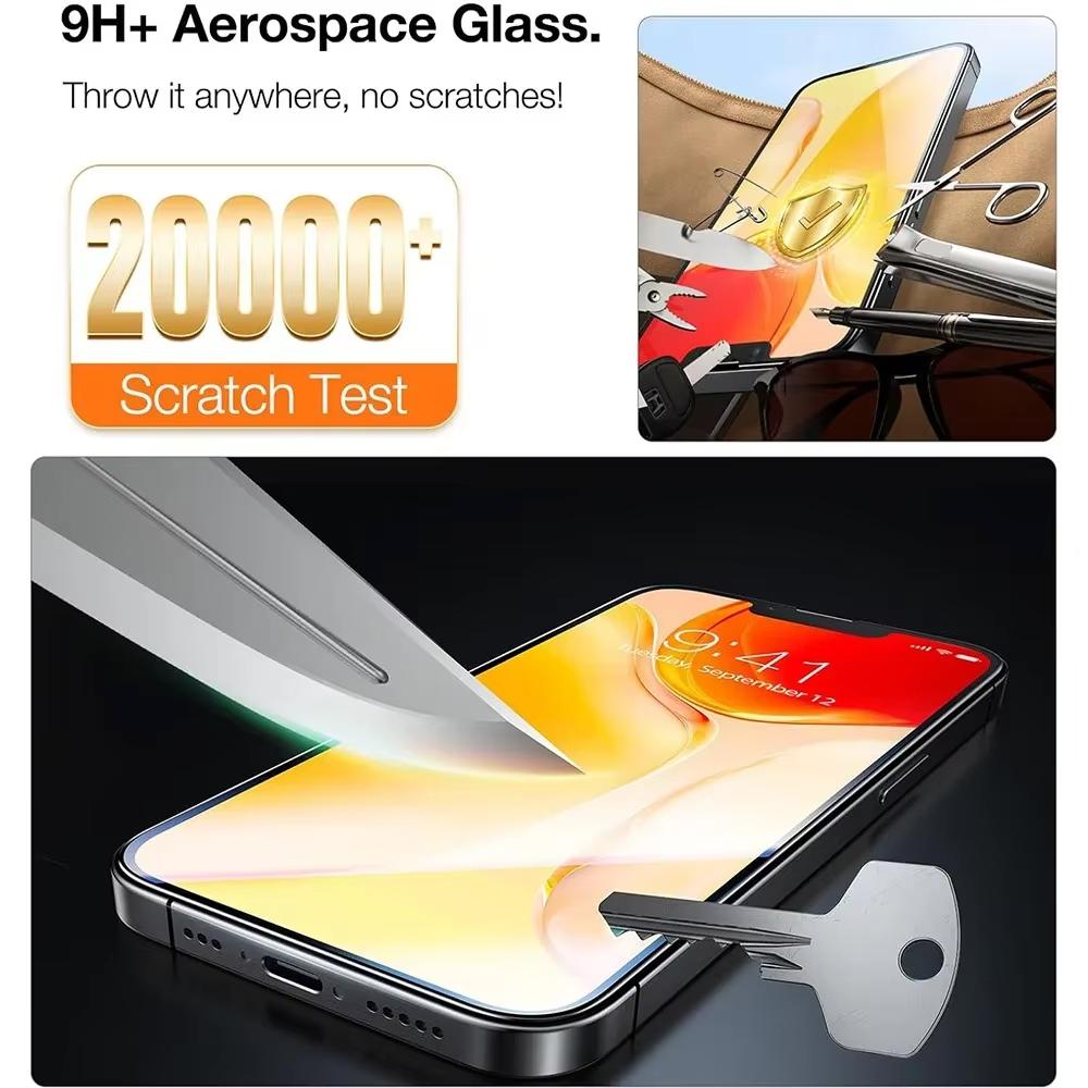 5 SZT. Łatwe w instalacji folie ochronne na ekran dla iPhone 17 ProMax/17 Pro/17 Air/17 Szkło hartowane Folia ochronna odporna na zarysowania Dla iPhone 17