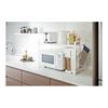 Yamazaki Jitsugyo Compact Telescoping Range Rack Tower White Kitchen Rack Storage