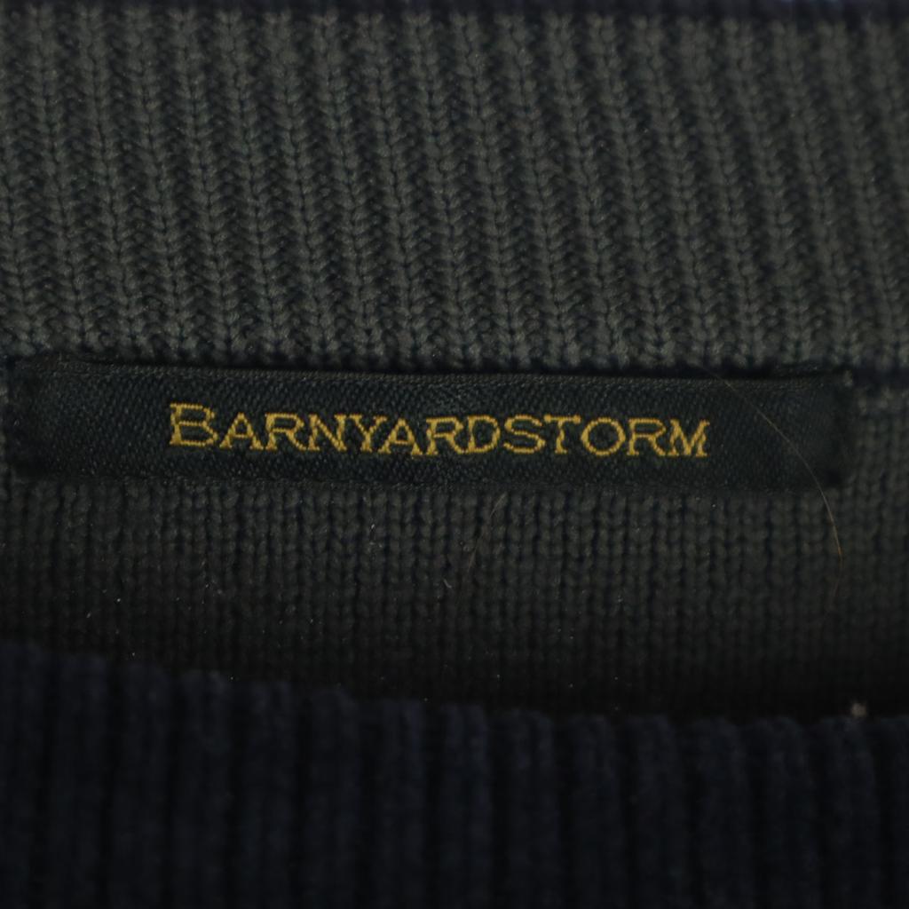 BARNYARDSTORM logo Long sleeve sweater Navy Women Used